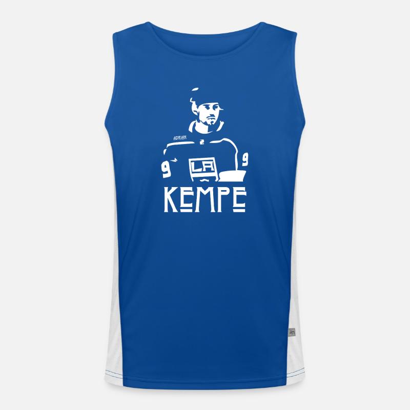 Eishockeyspieler mit Selbstvertrauen Funktionelles Kontrast-Tank Top für Männer 