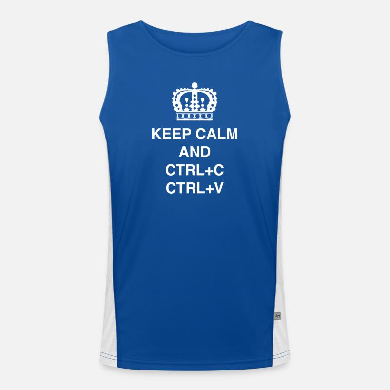 T-shirts de classe Keep calm et CTRL+C CTRL+V Débardeur respirant contrasté Homme 