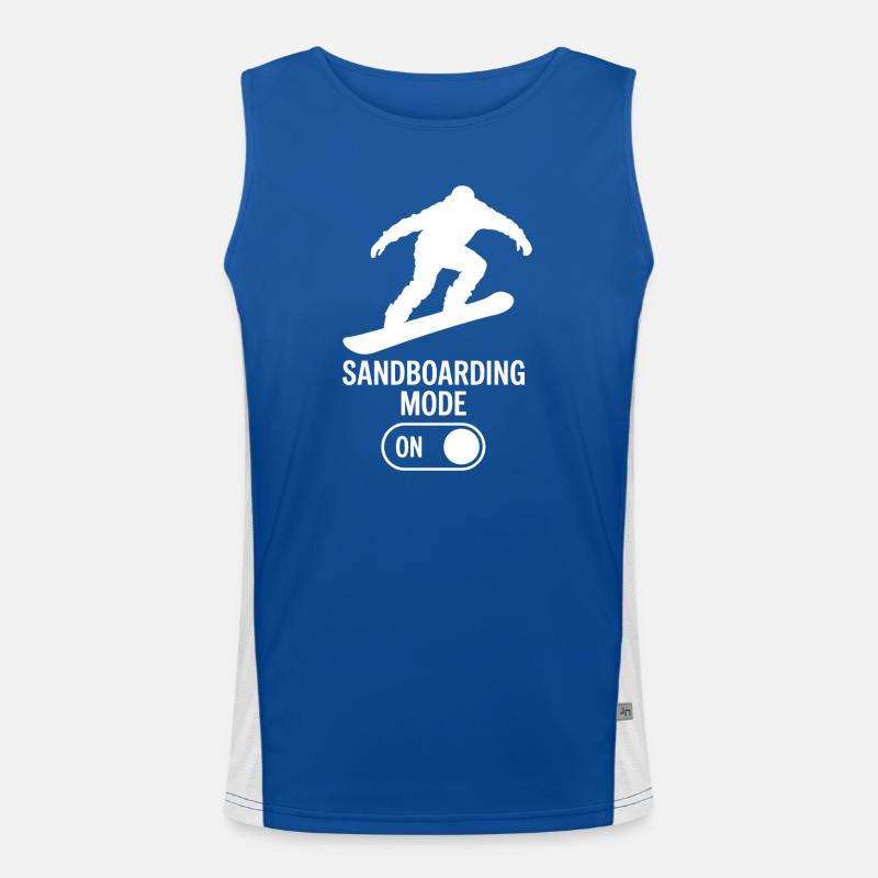 Sandboarder Mode On Summer Sandboarding Funktionelles Kontrast-Tank Top für Männer 