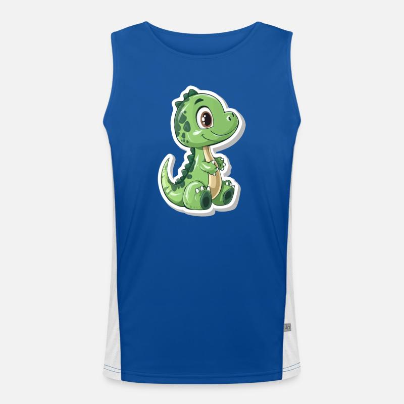 Dinosaurier Funktionelles Kontrast-Tank Top für Männer 