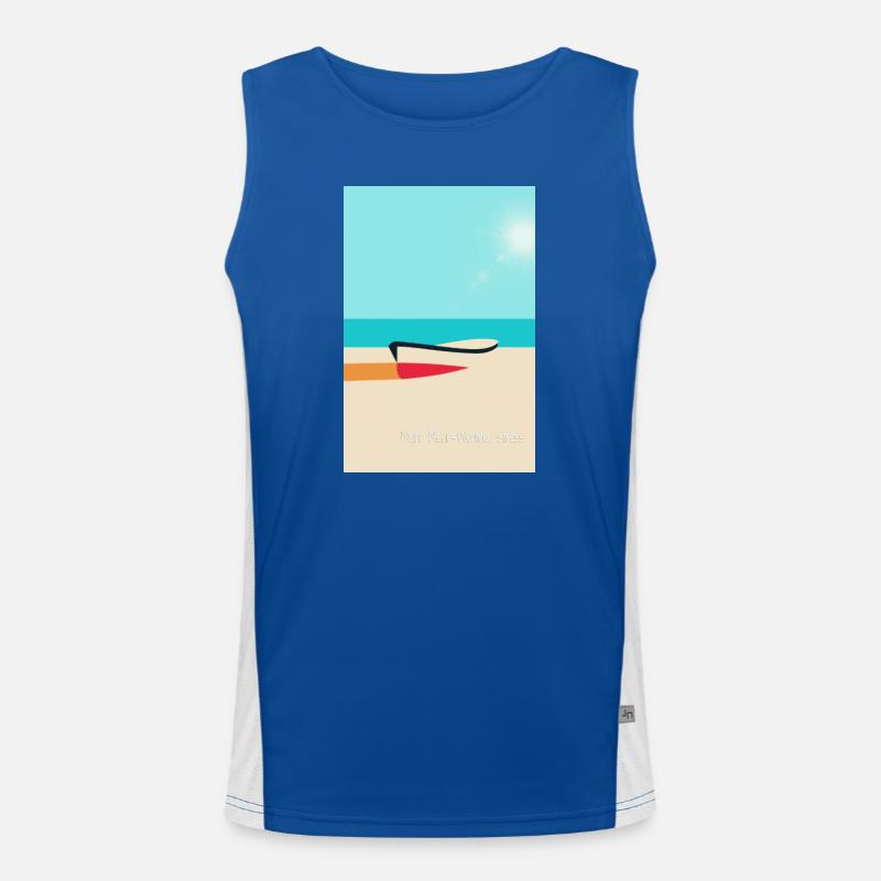 Plus de stress sans mer Débardeur respirant contrasté Homme 