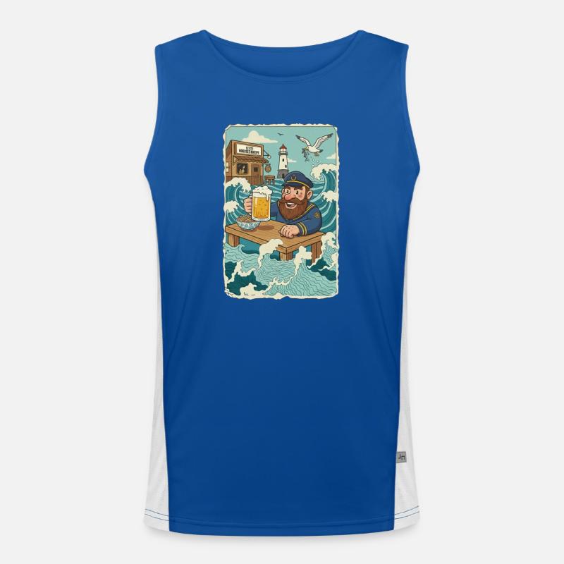 Letzte Nordsee Kneipe Funktionelles Kontrast-Tank Top für Männer 
