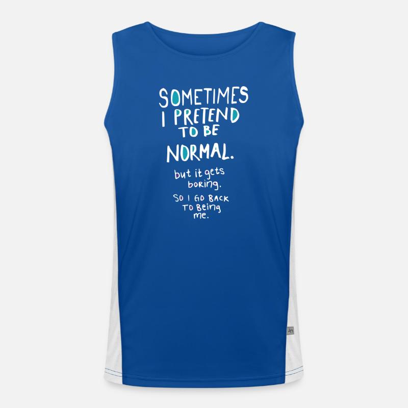 Pretend to be normal Men's Functional Contrast Tank Top 