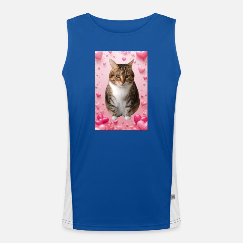 Missty chat avec des coeurs Débardeur respirant contrasté Homme 