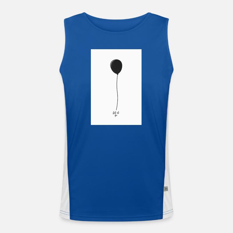 Let It Go Balloon Minimal Poster Men's Functional Contrast Tank Top 