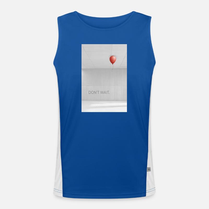 Dont wait minimalist Motivation Spruch Funktionelles Kontrast-Tank Top für Männer 