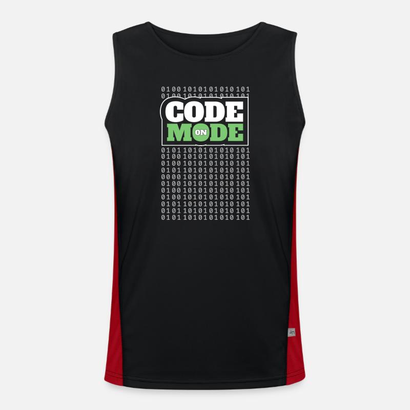 Codemodus An – Programmierung von Softwareentwickler Programmierer - Funktionelles Kontrast-Tank Top für Männer  - Schwarz/Rot