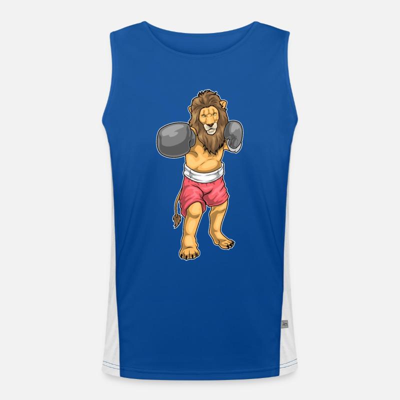 Löwe Boxer Boxhandschuhe Boxen Funktionelles Kontrast-Tank Top für Männer 