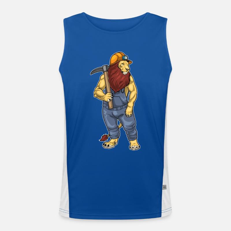 Mine de pioche de mineur de lion Débardeur respirant contrasté Homme 