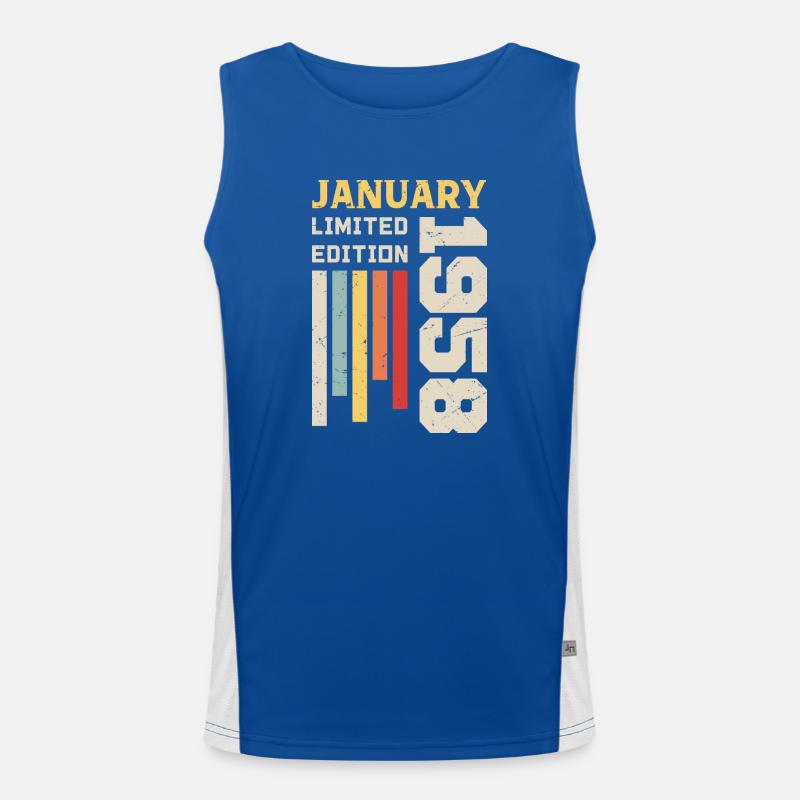 Januar 1958 - Januar 1958 Geburtstagsgeschenk Funktionelles Kontrast-Tank Top für Männer 