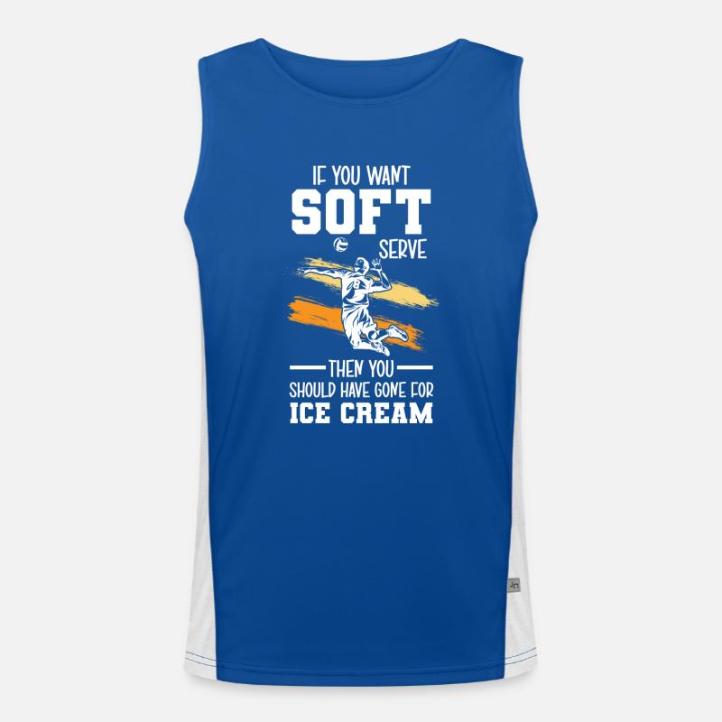 Volleyball Player Beach Ball Coach Men's Functional Contrast Tank Top 