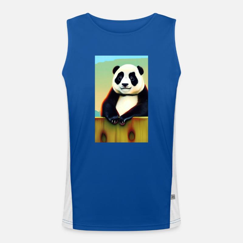 Panda cool portrait dessin gros plan cool doux Débardeur respirant contrasté Homme 
