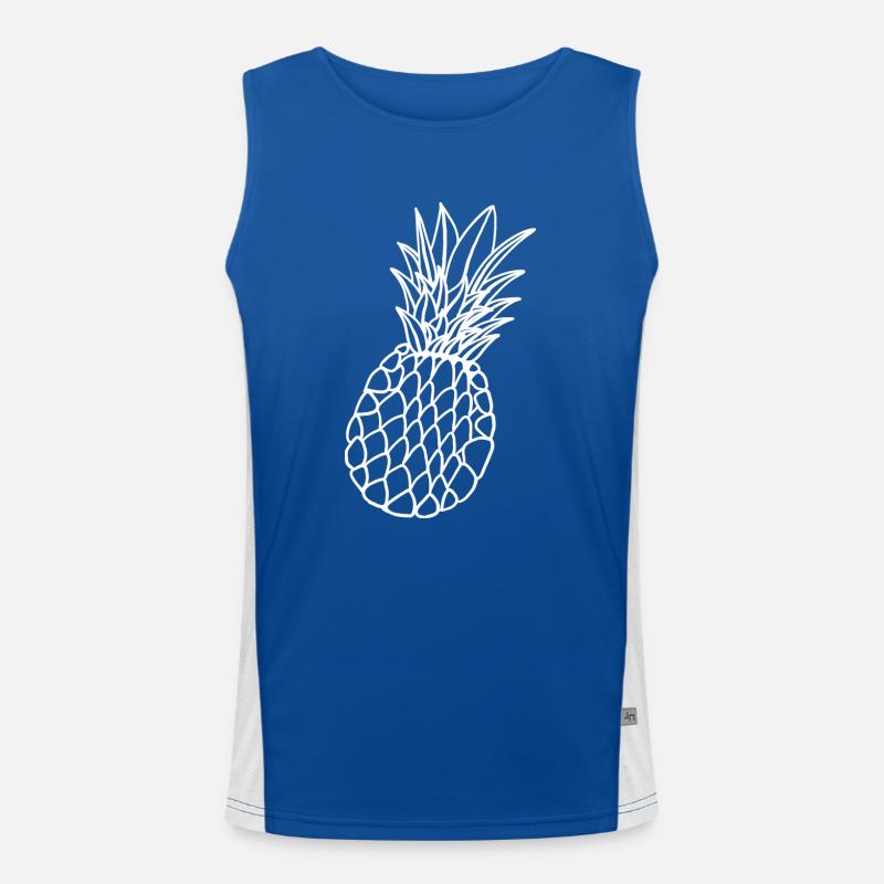 Pineapple hand drawn Men's Functional Contrast Tank Top 