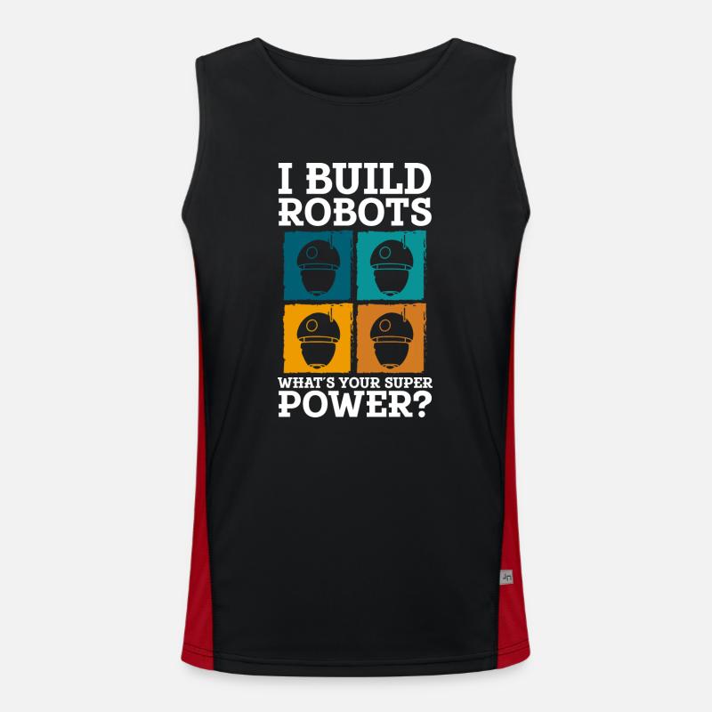 Android Elektrik Cyborg Funktionelles Kontrast-Tank Top für Männer 