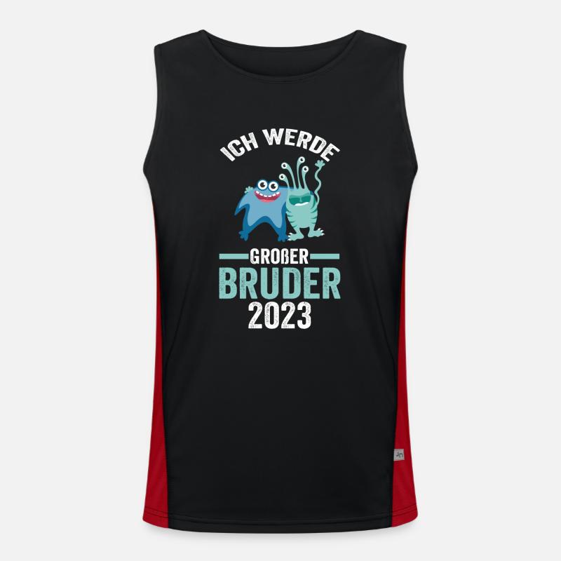 Ich werde großer Bruder 2023 Funktionelles Kontrast-Tank Top für Männer 