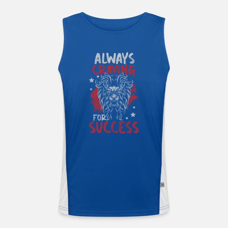 Löwe Majestät Jagd Jäger Funktionelles Kontrast-Tank Top für Männer 