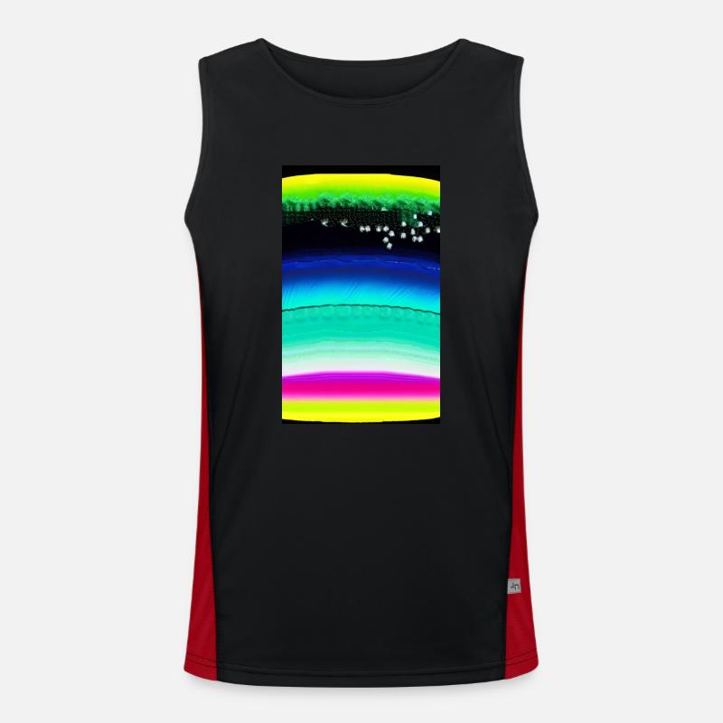 Colors | Colorful | Pattern | patterned | Gradient Men's Functional Contrast Tank Top 
