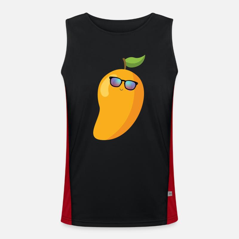 Mango Fruit Mango - Men's Functional Contrast Tank Top  - black/red