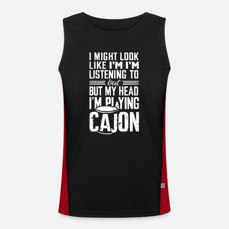 Cajon Player Gift Men's Functional Contrast Tank Top 