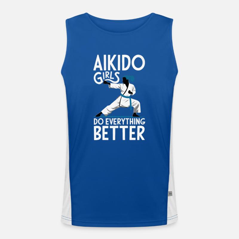 Aikido Kampfsport Geschenk Funktionelles Kontrast-Tank Top für Männer 