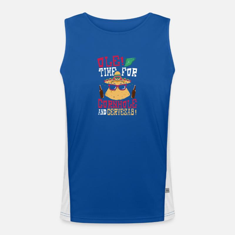Cornhole und Cervezas Cinco de Mayo Cornhole Funktionelles Kontrast-Tank Top für Männer 