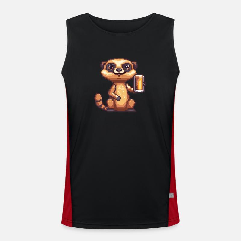 Suricate Bière Pixel Débardeur respirant contrasté Homme 