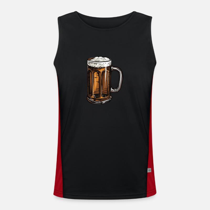 Bierkrug Bier Malz Funktionelles Kontrast-Tank Top für Männer 