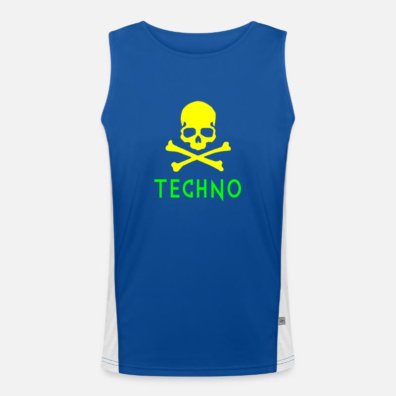 Techno-Knochen Funktionelles Kontrast-Tank Top für Männer 