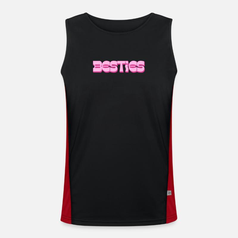 Besties – Déclaration rose pour l’amitié Débardeur respirant contrasté Homme 