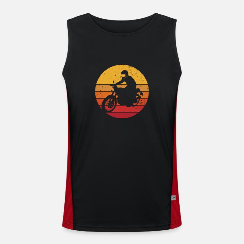 Motorradfahrer Biker Vintage Motorrad Funktionelles Kontrast-Tank Top für Männer 