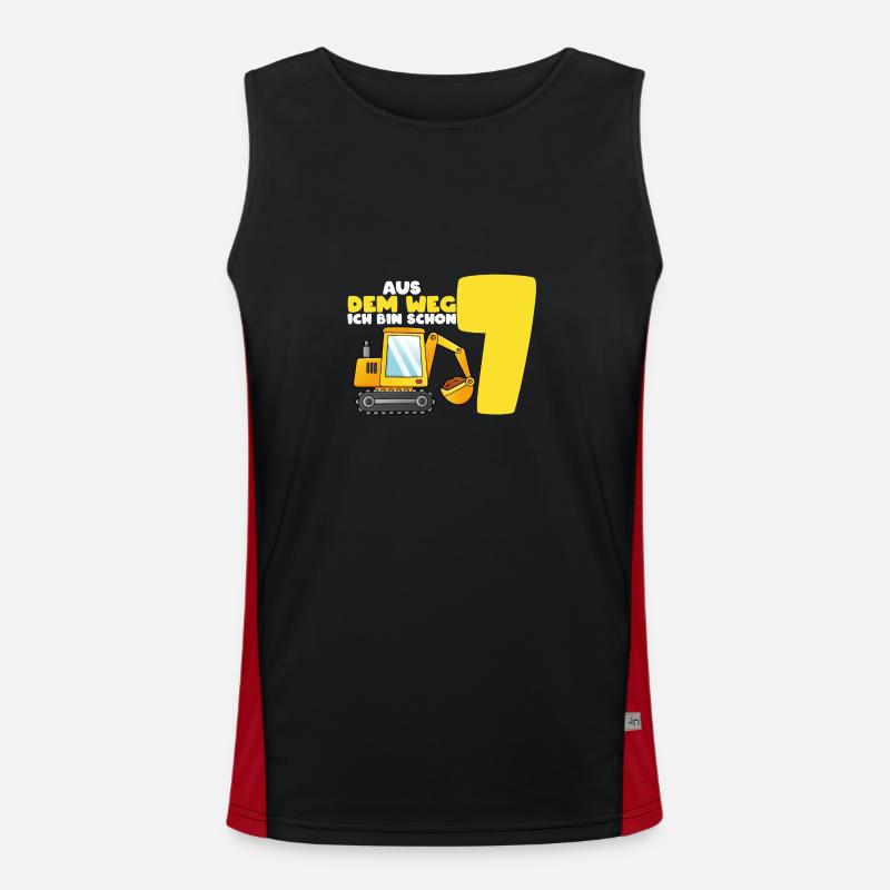 Aus dem Weg ich bin schon 7, Geschenkidee Funktionelles Kontrast-Tank Top für Männer 