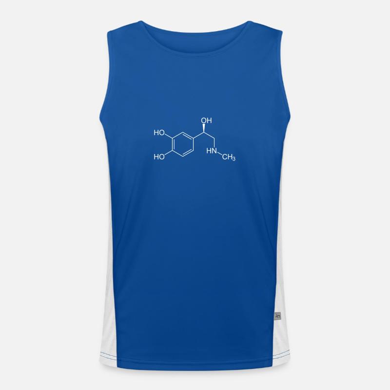Adrenaline structural formula Men's Functional Contrast Tank Top 