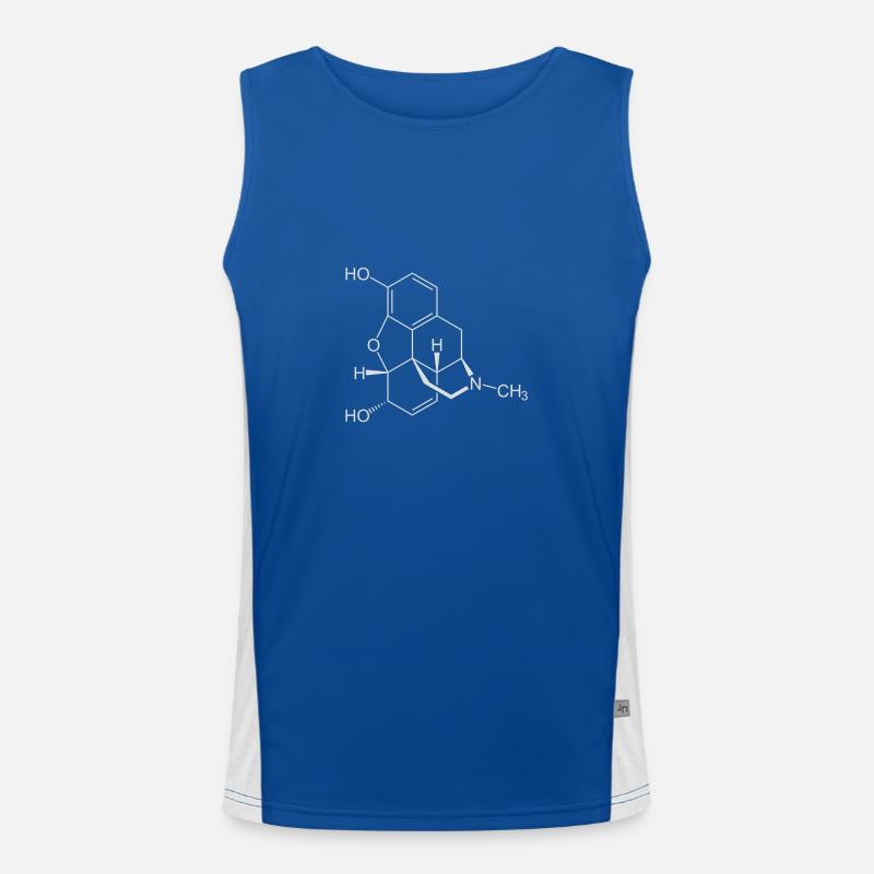 Morphine structural formula Men's Functional Contrast Tank Top 