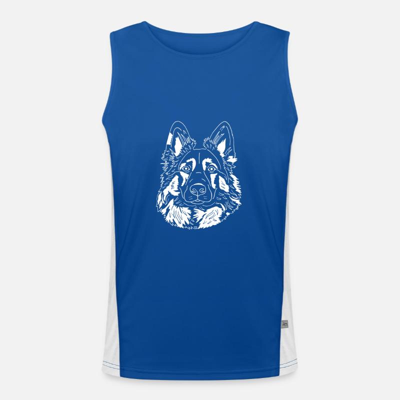 Altdeutscher Schäferhund - Harzer Fuchs Mix Funktionelles Kontrast-Tank Top für Männer 
