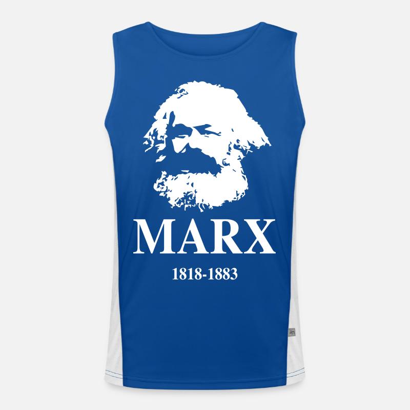 Karl Marx 200. Geburtstag Funktionelles Kontrast-Tank Top für Männer 