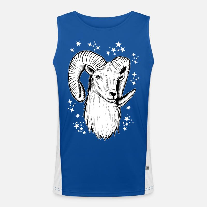 Widder Astrologie Geburtstag Funktionelles Kontrast-Tank Top für Männer 