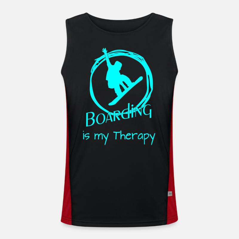 Boarding is my Therapy Funktionelles Kontrast-Tank Top für Männer 