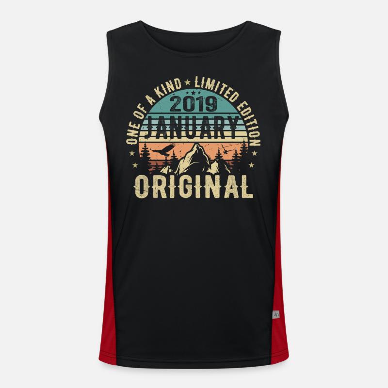 Geburtstagsgeschenk Januar 2019 - January 2019 Funktionelles Kontrast-Tank Top für Männer 