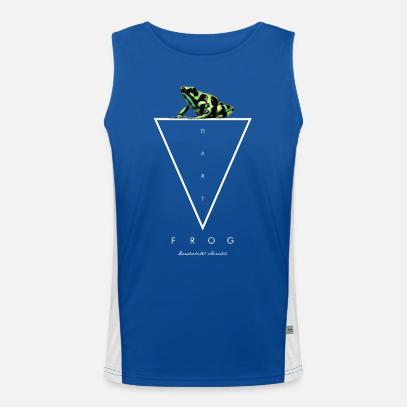 Grüner & Schwarzer Pfeilgiftfrosch Dendrobates auratus Funktionelles Kontrast-Tank Top für Männer 