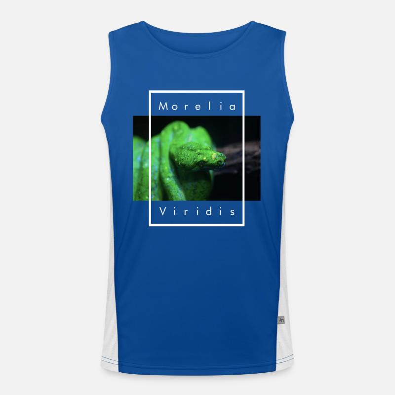 Morelia Viridis Snake Keeper Arbre Vert Python Débardeur respirant contrasté Homme 