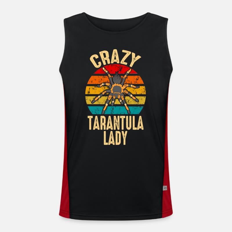 Crazy Tarantula Lady Pet Spider Besitzer Arachnid Funktionelles Kontrast-Tank Top für Männer 