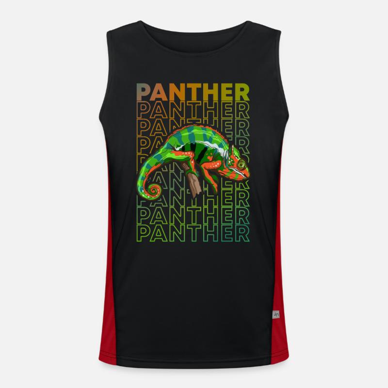 Panther Chameleon Reptile Keeper Débardeur respirant contrasté Homme 