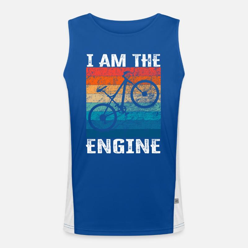 I'm the engine - funny bike saying Men's Functional Contrast Tank Top 