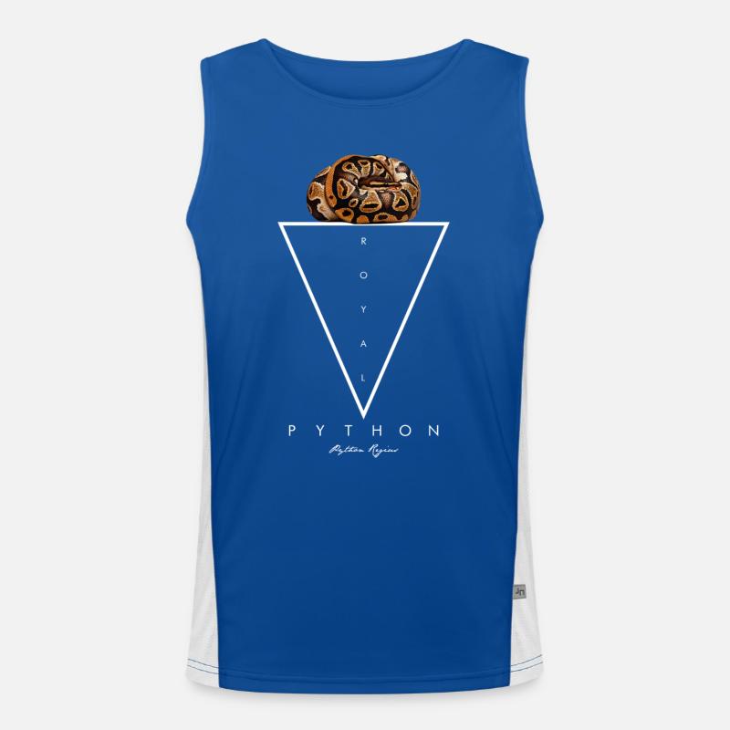 Royal Python Geometric Modern Snake Keeper Men's Functional Contrast Tank Top 
