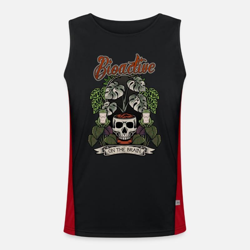 Bioactive On The Brain Reptile Keeper Naturalistic Men's Functional Contrast Tank Top 