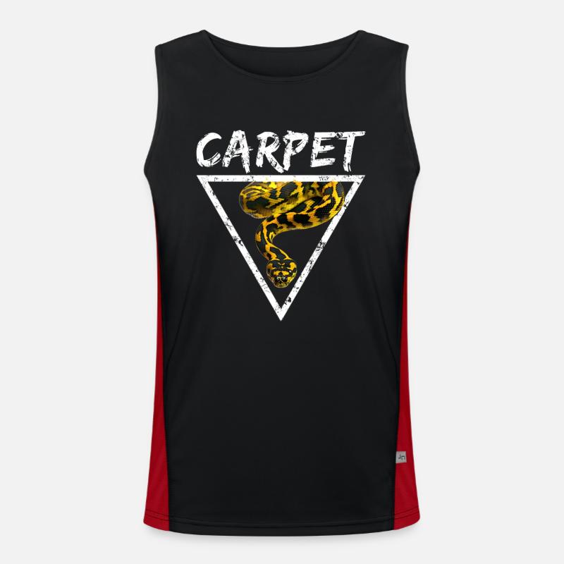 Carpet Python Geometric Snake Owner Men's Functional Contrast Tank Top 