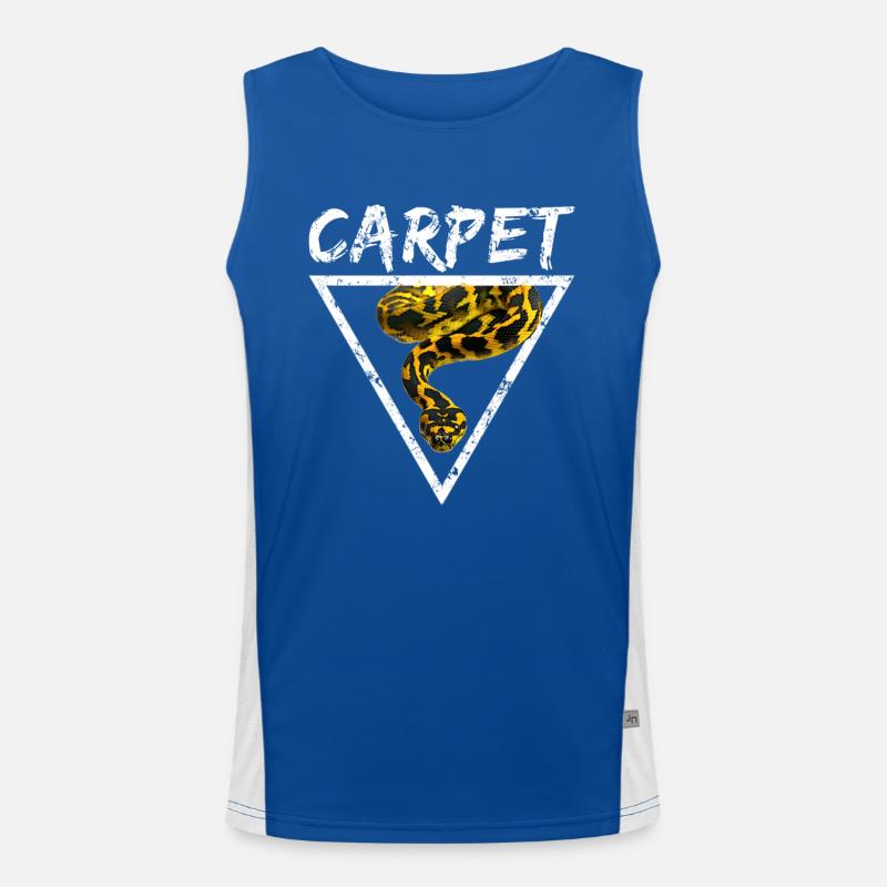Carpet Python Geometric Snake Owner Men's Functional Contrast Tank Top 