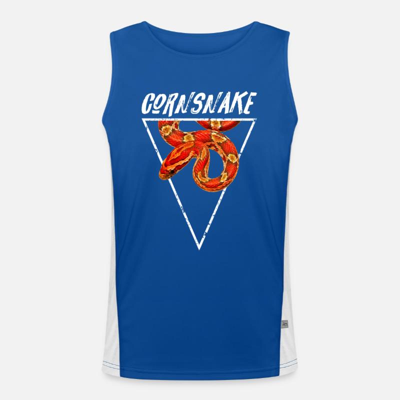Corn Snake Reptile Keeper Geometric Débardeur respirant contrasté Homme 