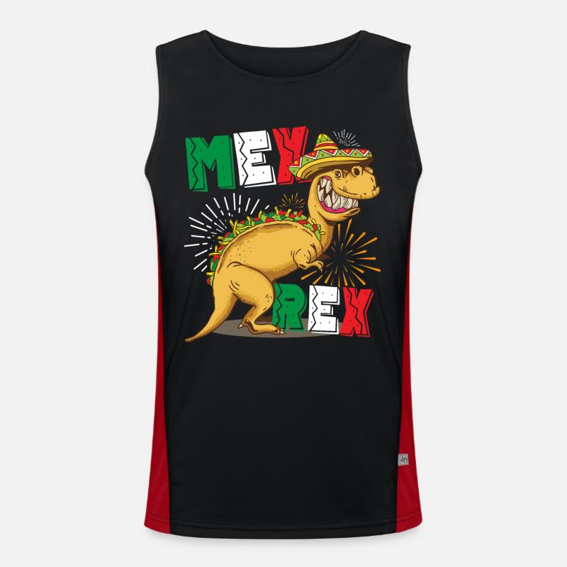 Tacosaurus Mex Rex T Rex Taco Cinco De Mayo Débardeur respirant contrasté Homme 