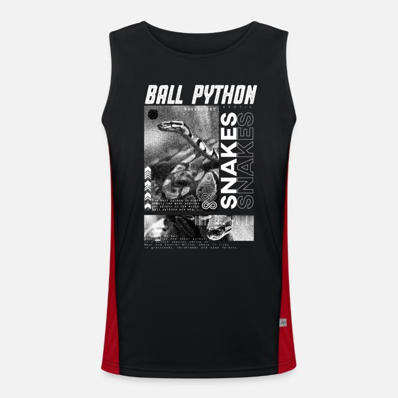 Ball Python Modern Streetwear Reptilienpfleger Funktionelles Kontrast-Tank Top für Männer 